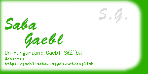 saba gaebl business card